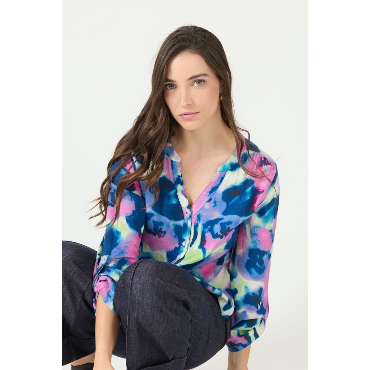 PRIVILEGE - Blusa fucsia estampada 2355