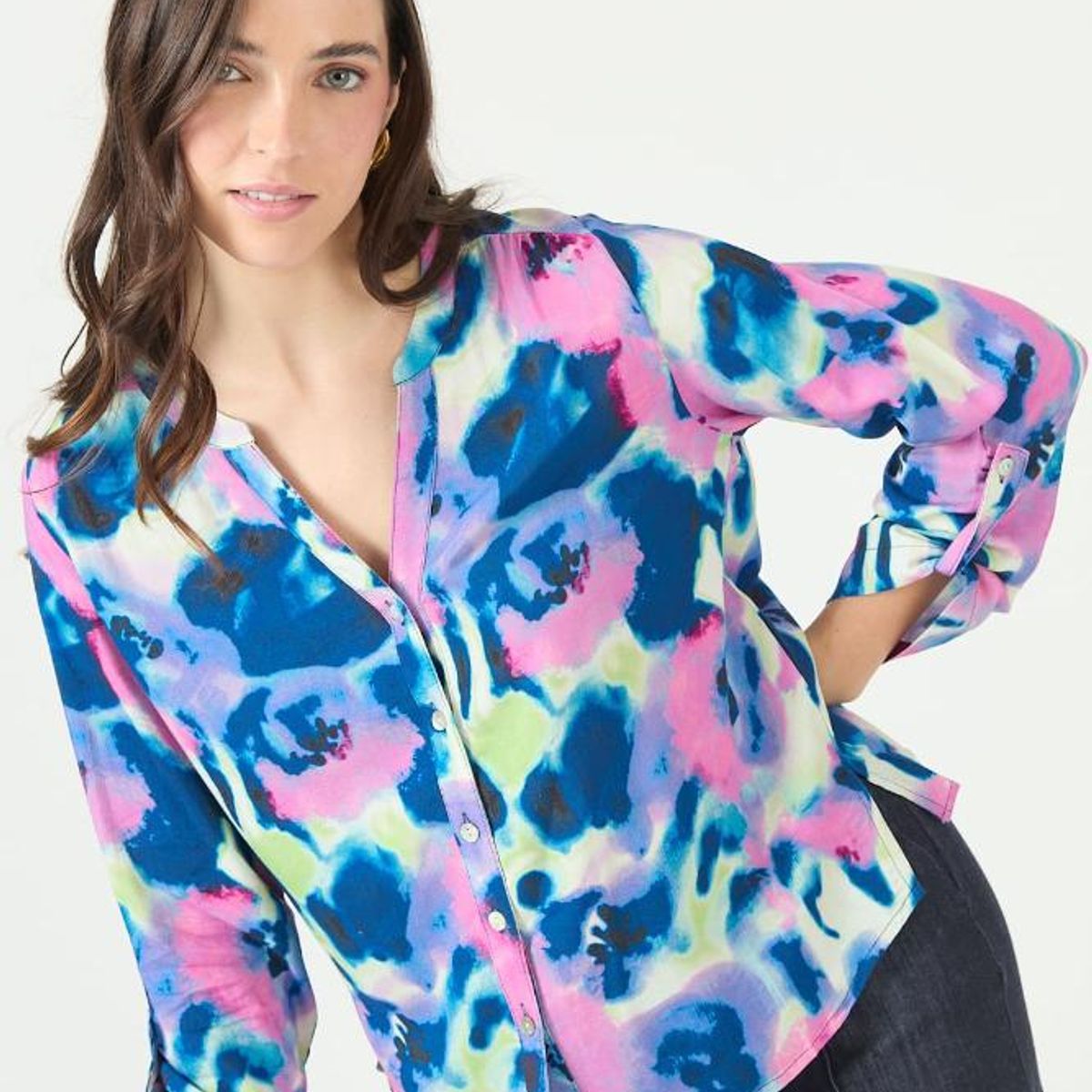 PRIVILEGE - Blusa fucsia estampada 2355