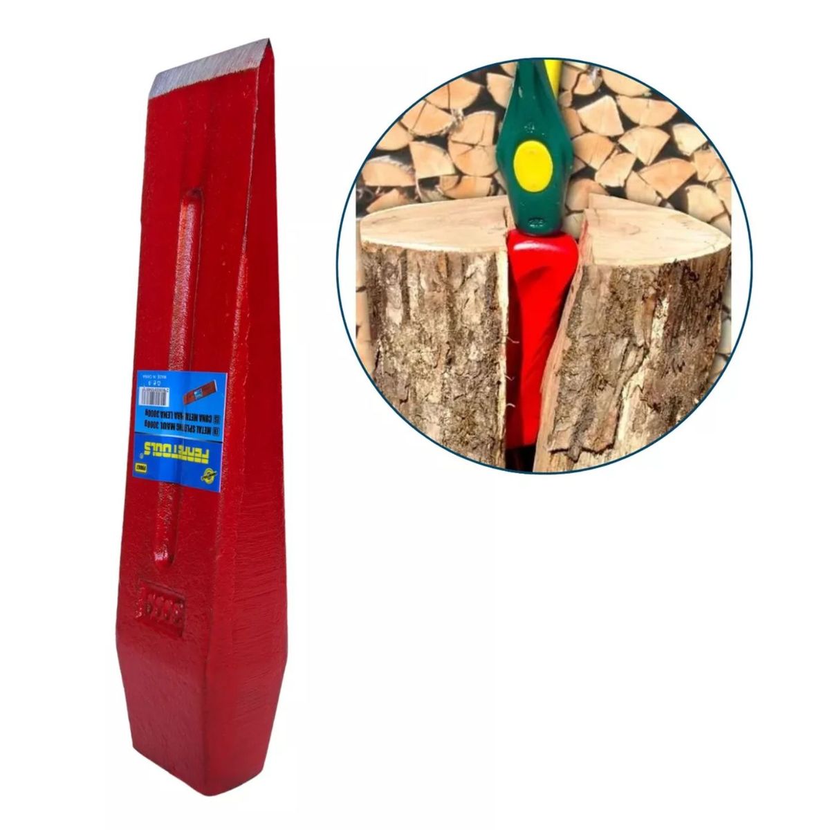 GENERICO - Cuña Para Partir Leña 3000 Gramos Ferretools