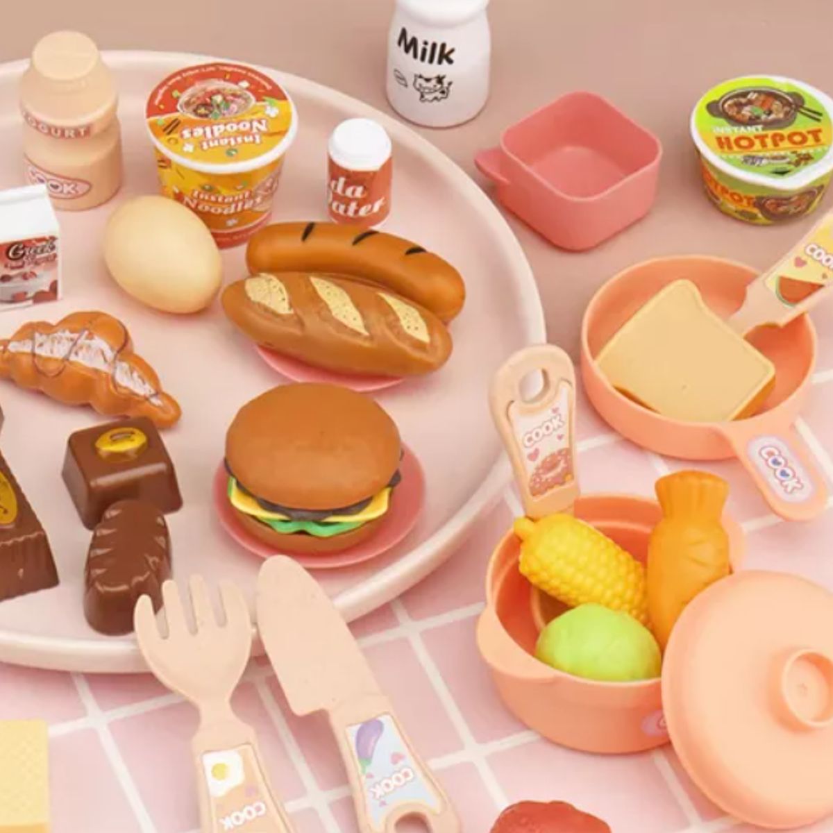 GENERICO - Cocina De Juguete Kitchen 32pcs Juego De Niñas Niños Celeste