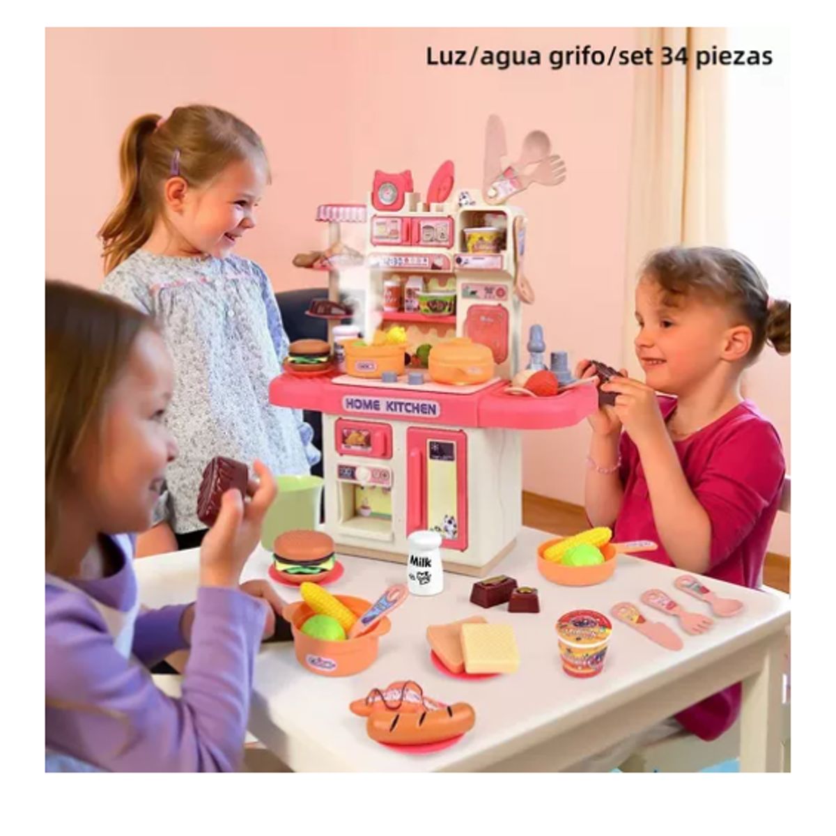 GENERICO - Set Juego De Cocina 34 Piezas, Juguete Niños