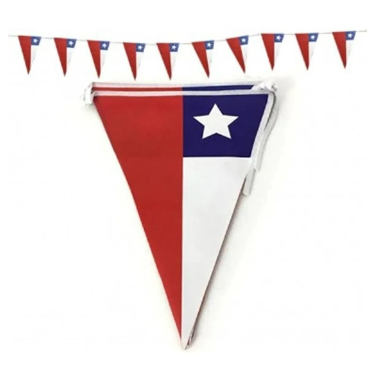 GENERICO - Pack X2 Banderines Guirnaldas Fiestas Patrias Chilenas 5m