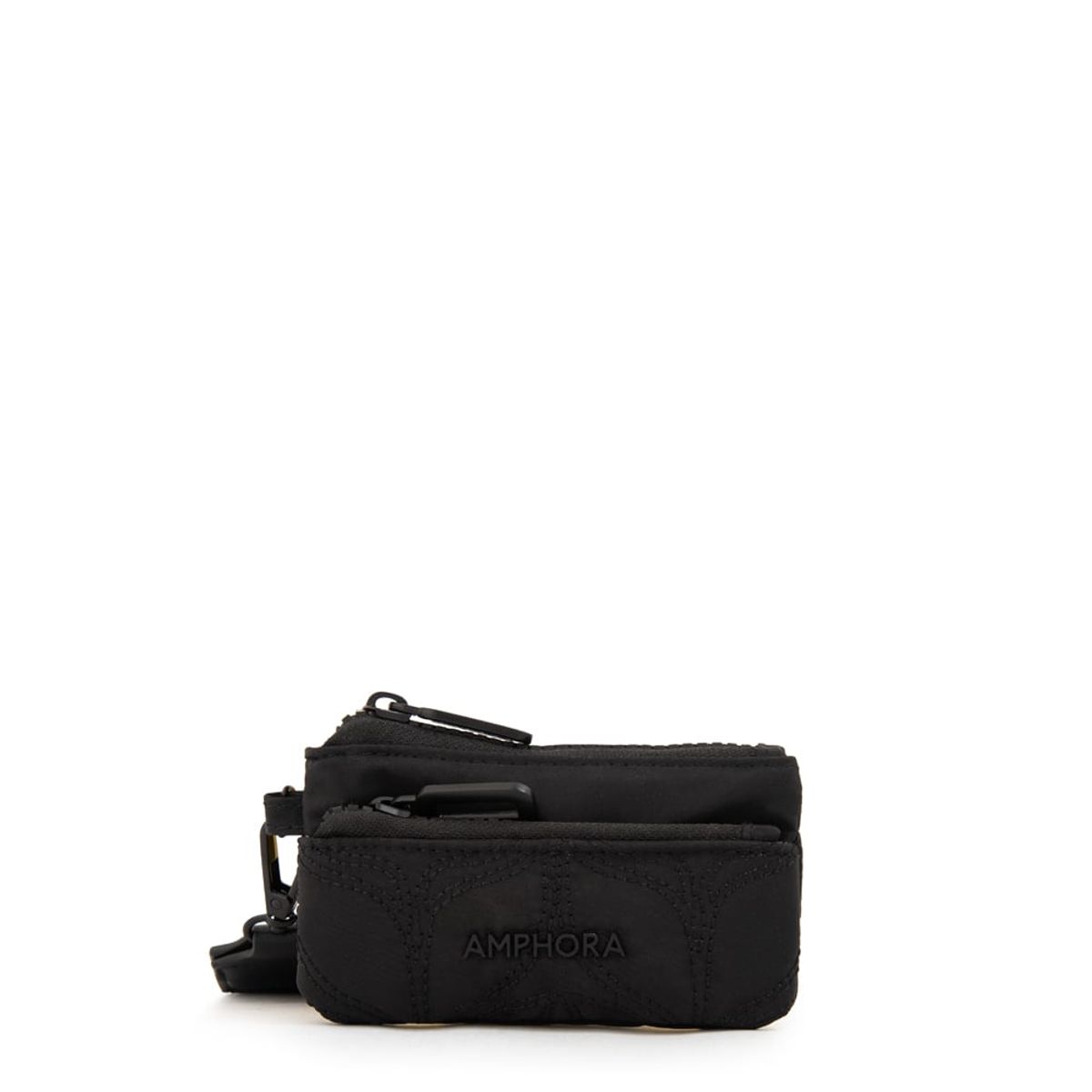 AMPHORA - Monedero rectangular trinidad pequeña negro