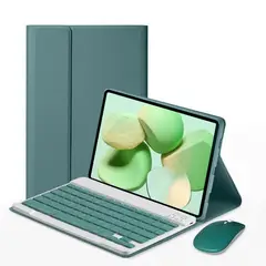 TIOZONEY - Funda con teclado y mouse para Galaxy Tab S6 Lite P610 P615- Verde.