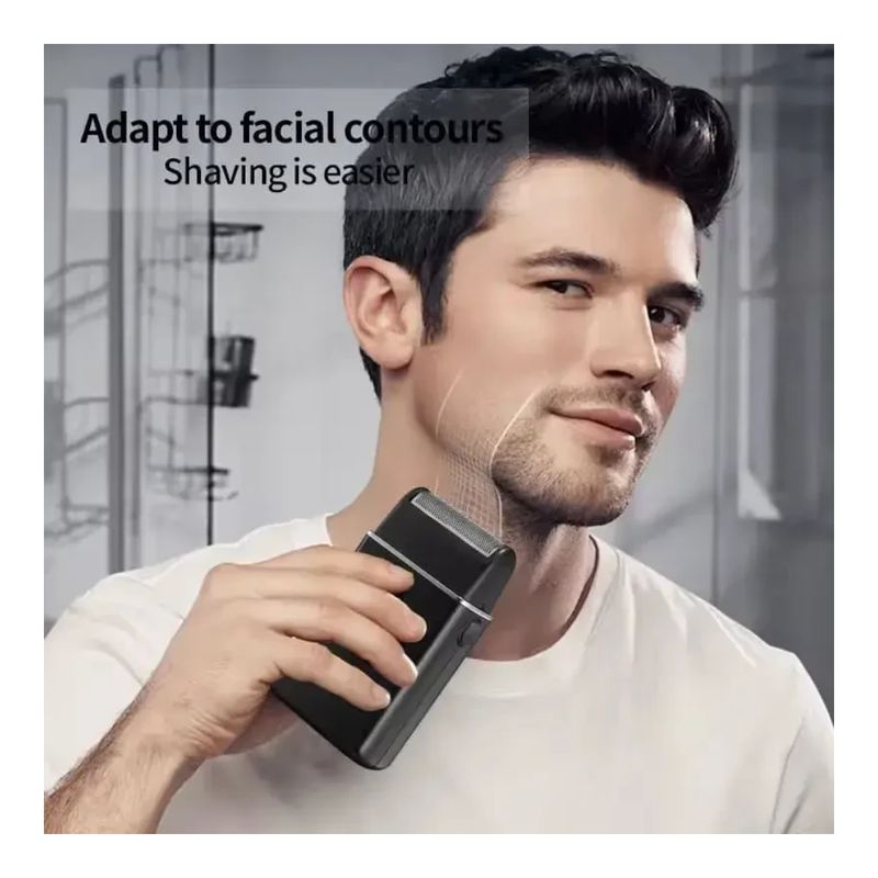 GENERICO - Maquina De Afeitar Mini Electrica Portátil Para Hombres Negro