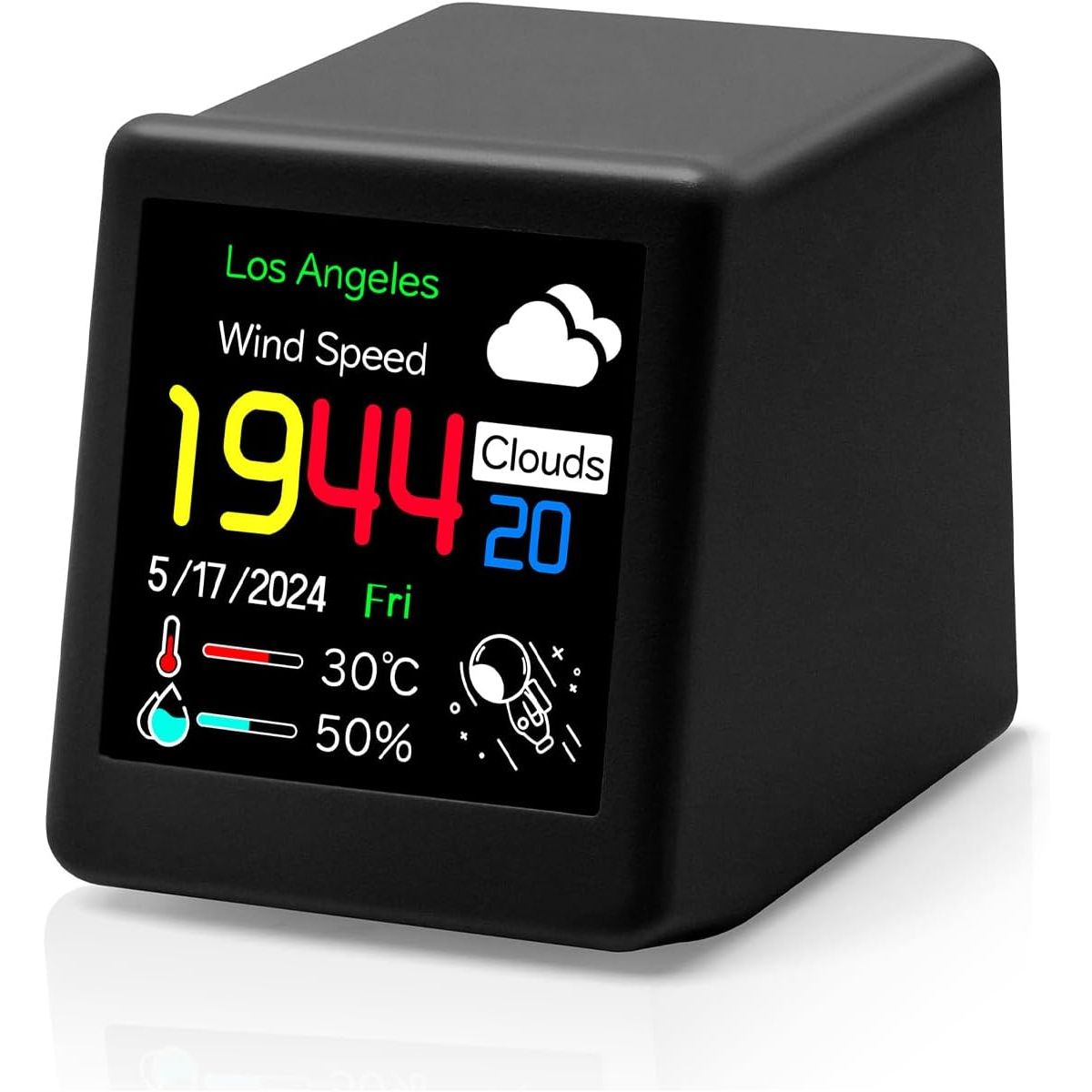 TIOZONEY - Reloj despertador con pantalla a color con clima