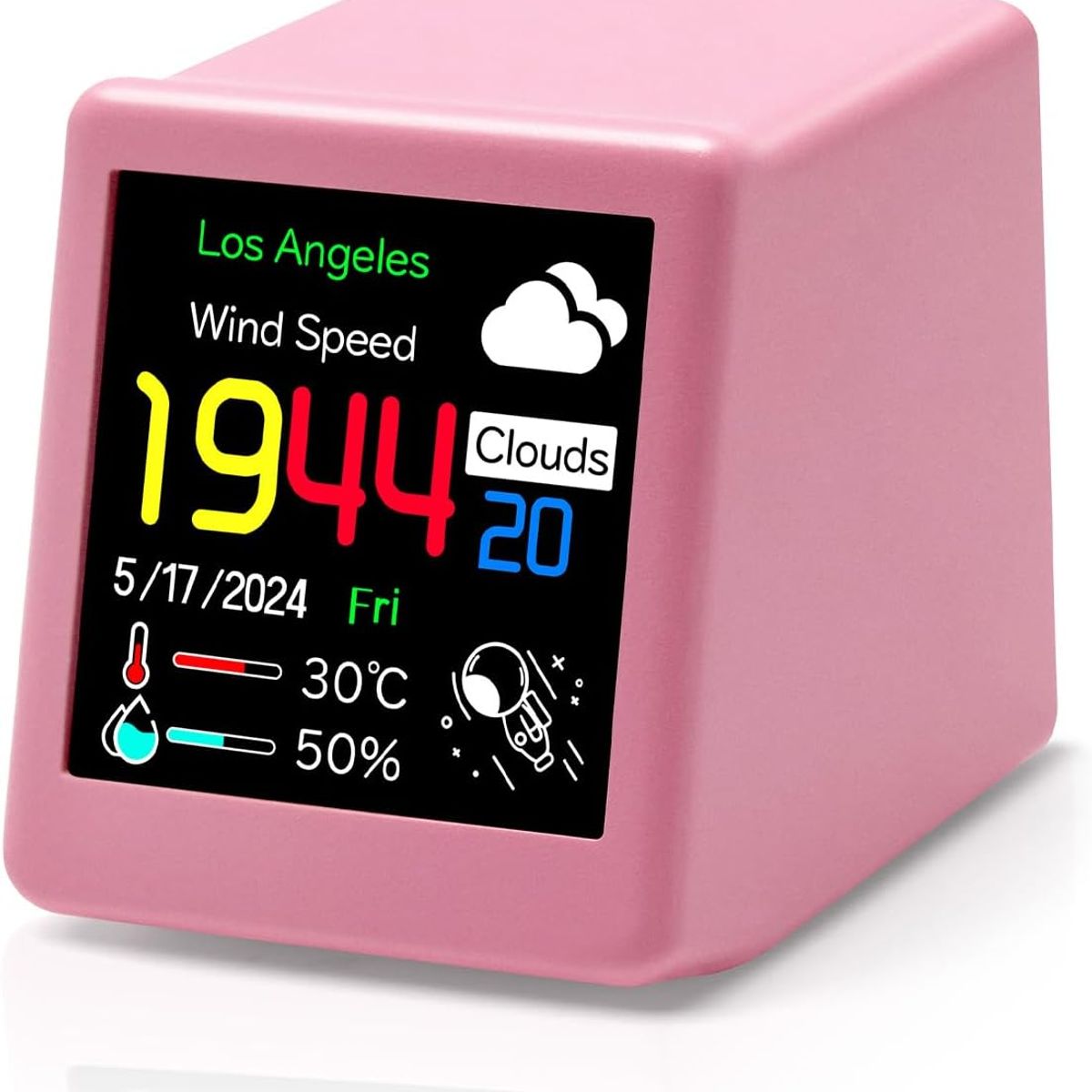 TIOZONEY - Reloj despertador con pantalla a color con clima
