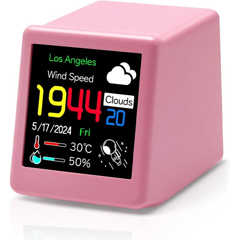 TIOZONEY - Reloj despertador con pantalla a color con clima.