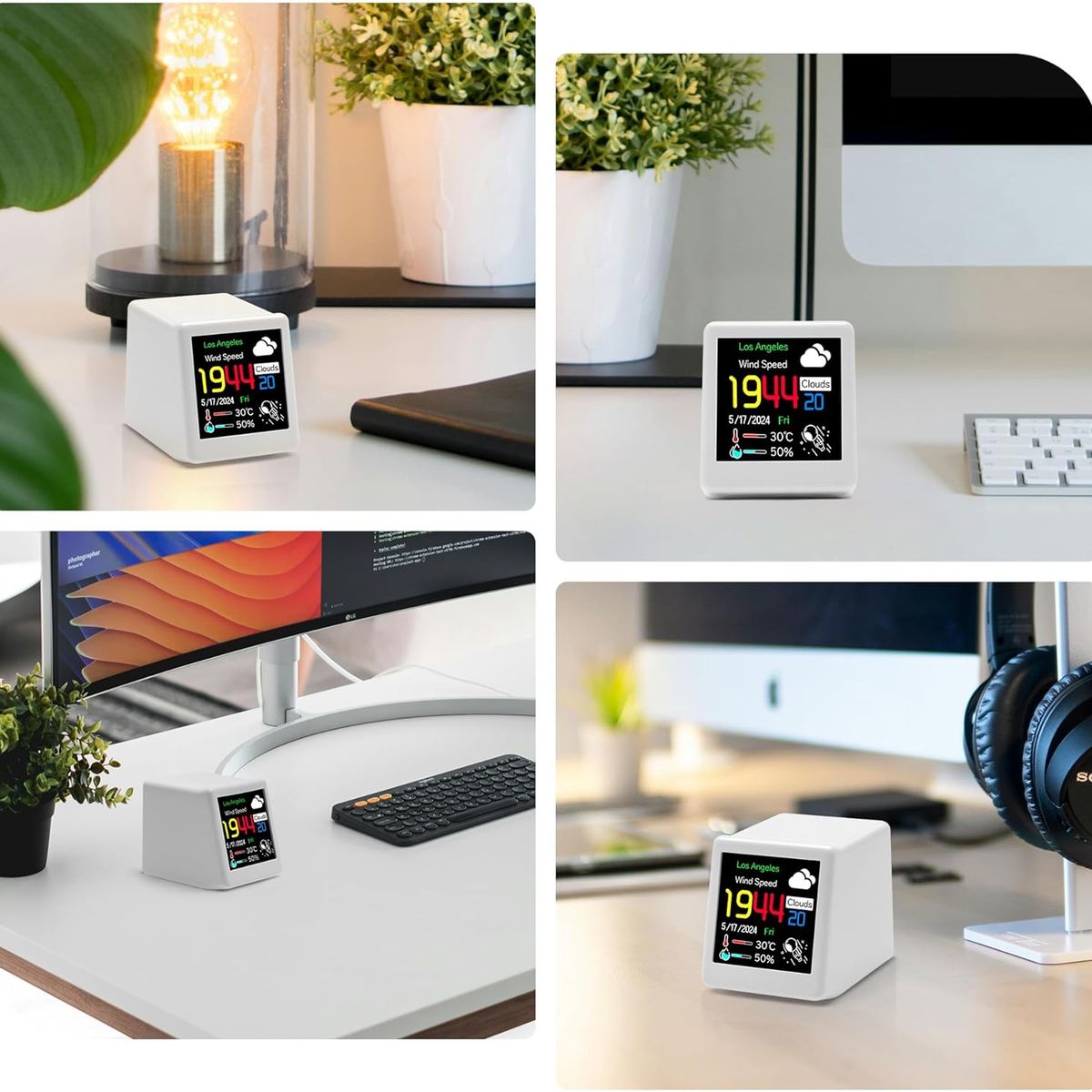 TIOZONEY - Reloj despertador con pantalla a color con clima