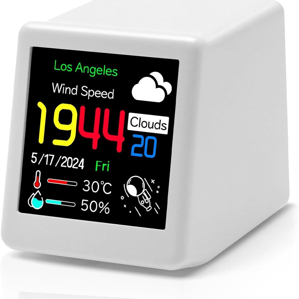 TIOZONEY - Reloj despertador con pantalla a color con clima