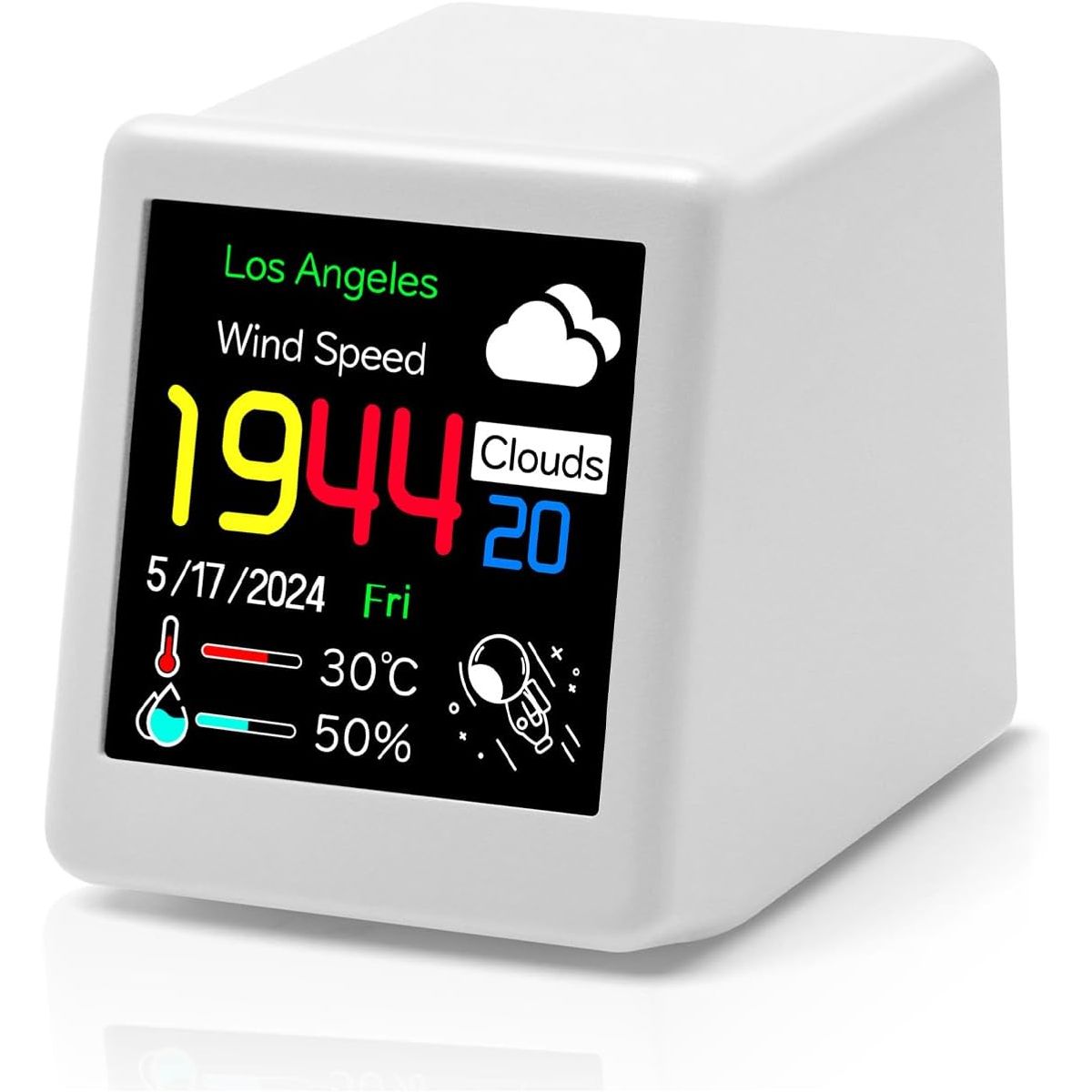 TIOZONEY - Reloj despertador con pantalla a color con clima