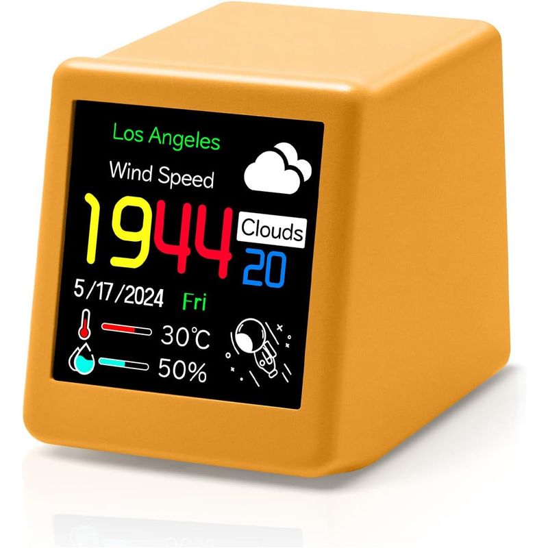 TIOZONEY - Reloj despertador con pantalla a color con clima.