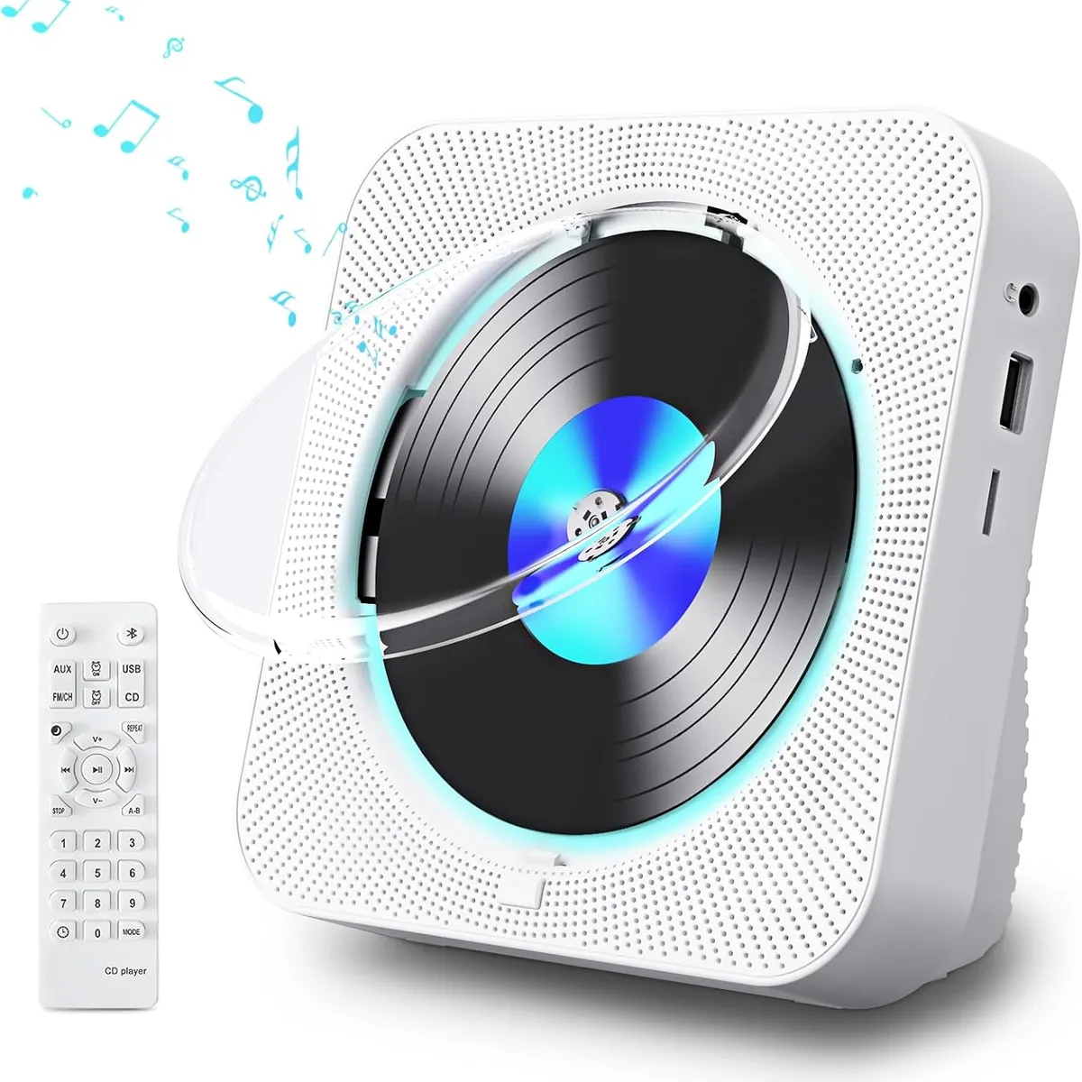 TIOZONEY - Reproductor de CD Bluetooth Pantalla LED