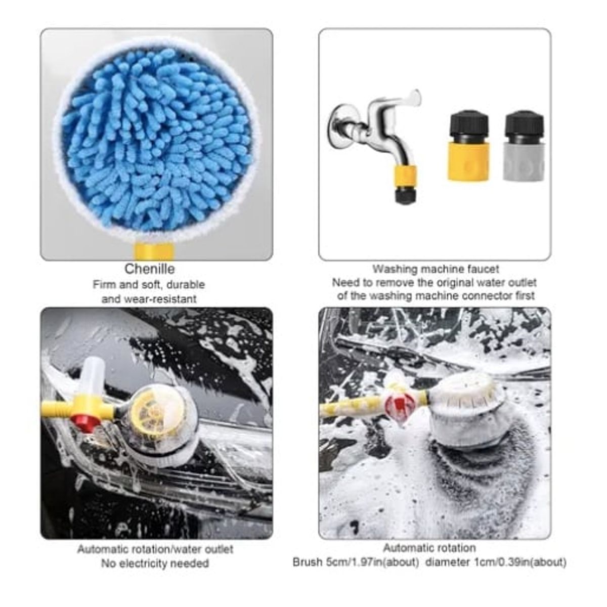 ATLAS - Set Lavado De Auto Cepillo Microfibra