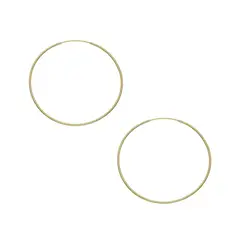 GENERICO - Aros Argolla De Plata Con Baño Oro 18k 50mm Regalo Mujer
