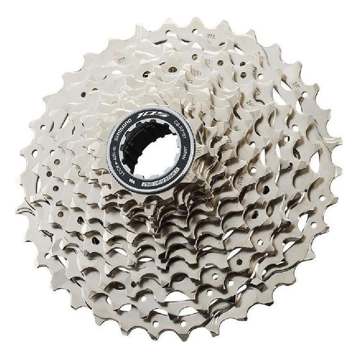 SHIMANO - Cassette Piñón Shimano 105 R7101 12v Ruta 11-34d Hg - Plateado - 11 - 34