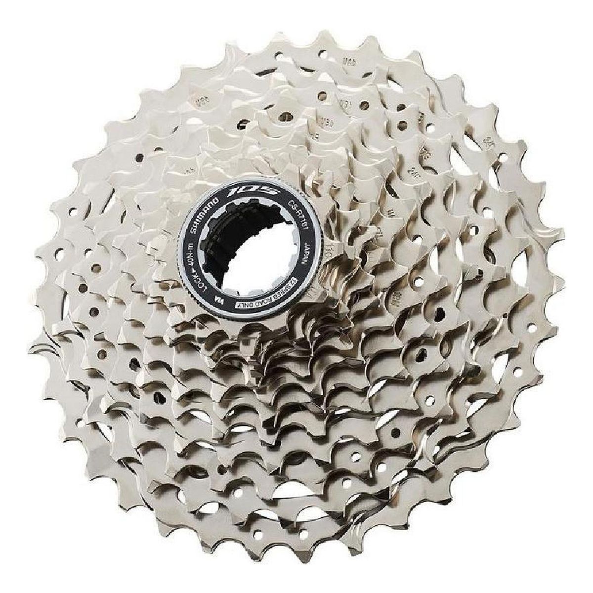 SHIMANO - Cassette Piñón Shimano 105 R7101 12v Ruta 11-34d Hg - Plateado - 11 - 34