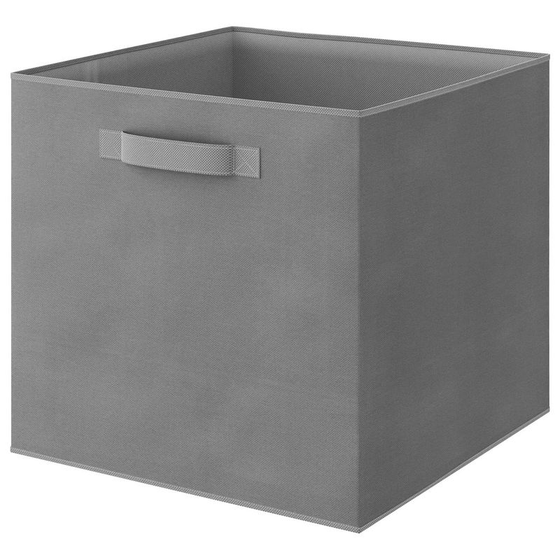 DECOTEAM - Caja Organizadora de Tela Decoteam Lavable Multiuso Gris