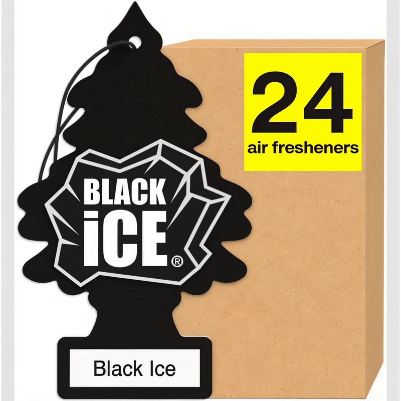 LITTLE TREES - Pack 24 Pinos Aromatizantes Little Trees Aroma Black Ice