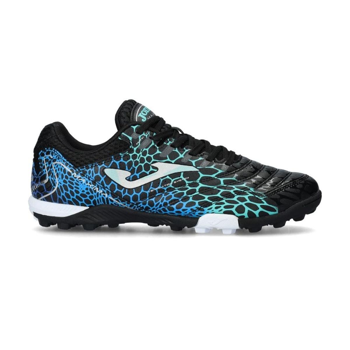 JOMA - Zapatilla Fútbol Turf Hombre Máxima Negro Turquesa Joma