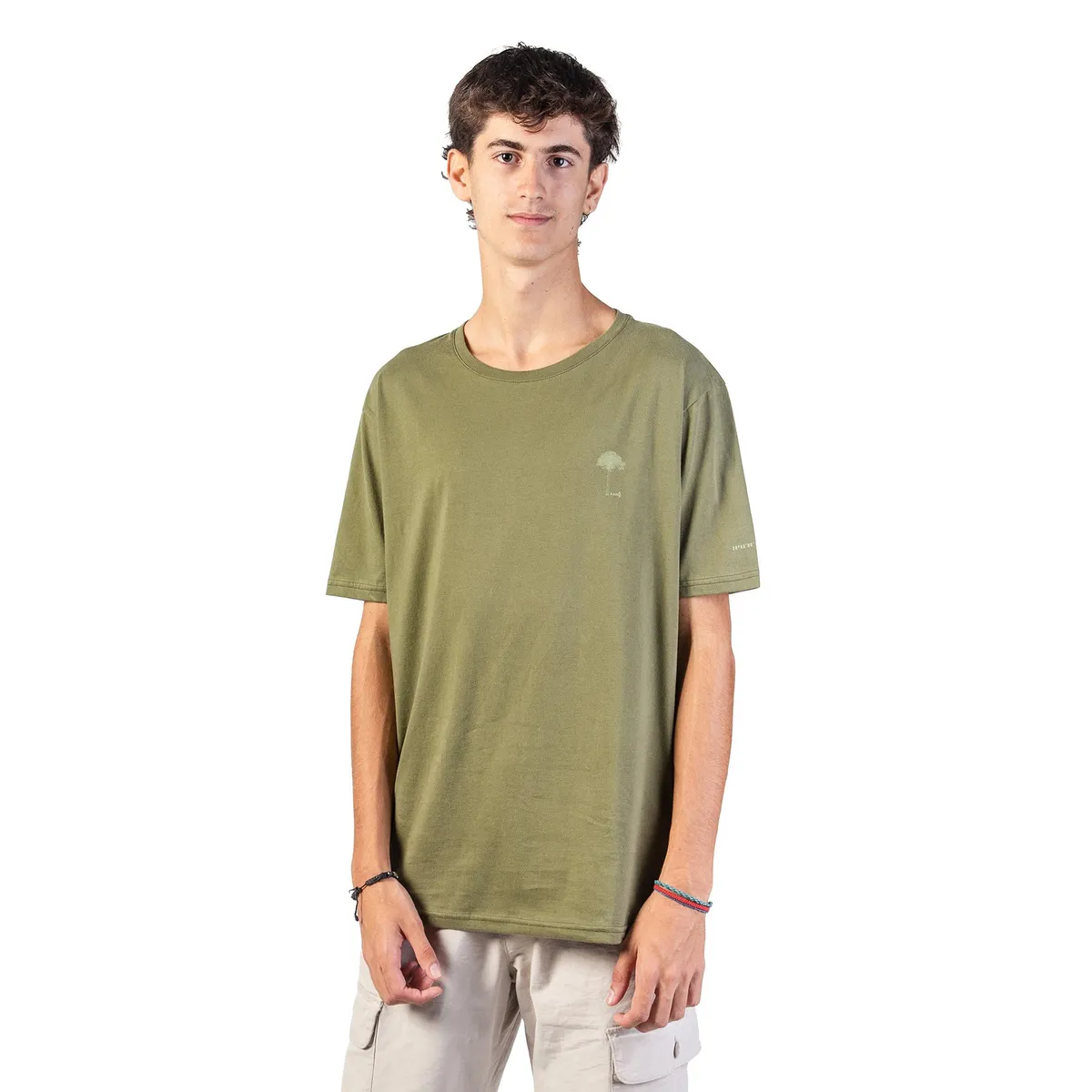 KANO - Polera Manga Corta Kano Pehuen 100% Algodón Orgánico Verde