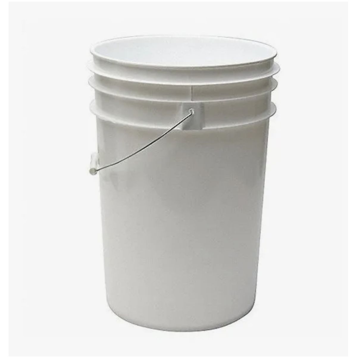 MARIO HADDAD - Balde Blanco Liso 10 Litros Con Tapa, Con Mango, Sin Olor
