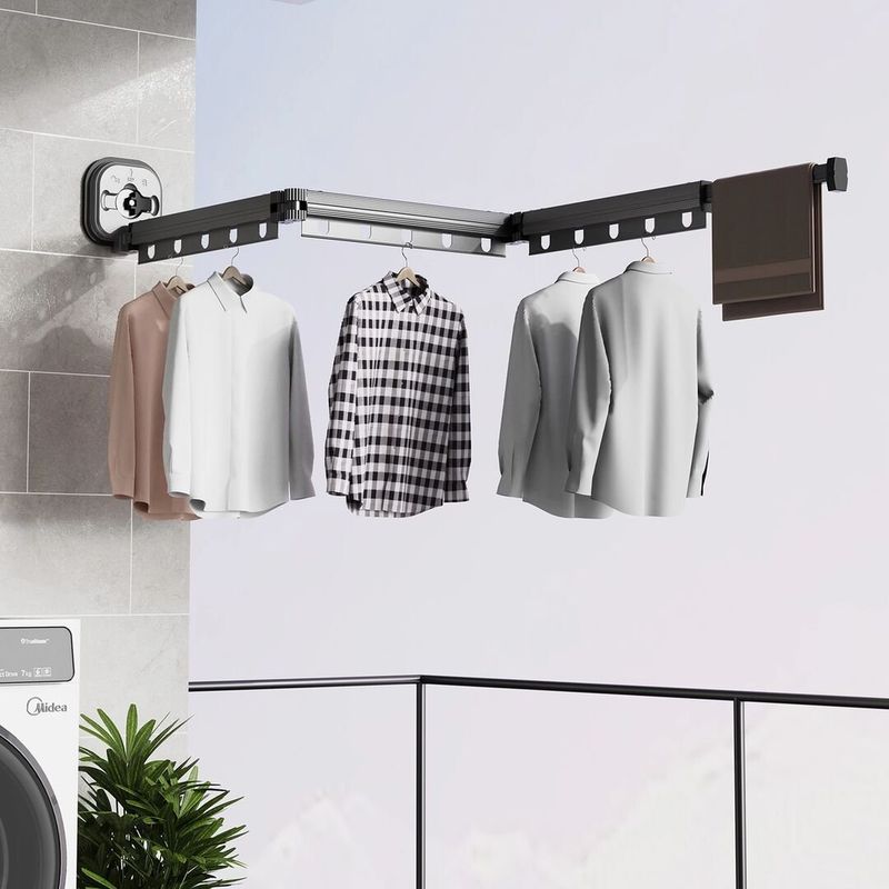 GENERICO - Tendedero de Ropa Extensible y Plegable  Sin Instalación