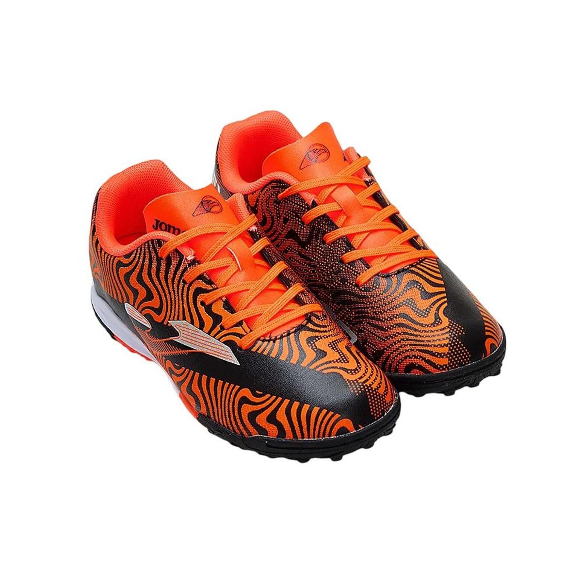 JOMA - Zapatilla Fútbol Turf Kids Evolution Naranjo Negro Joma