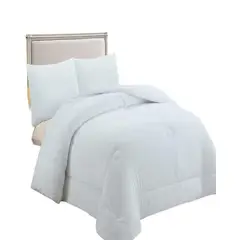 GENERICO - CUBRECAMA PLUSH CON CHIPORRO INVIERNO KING BLANCO