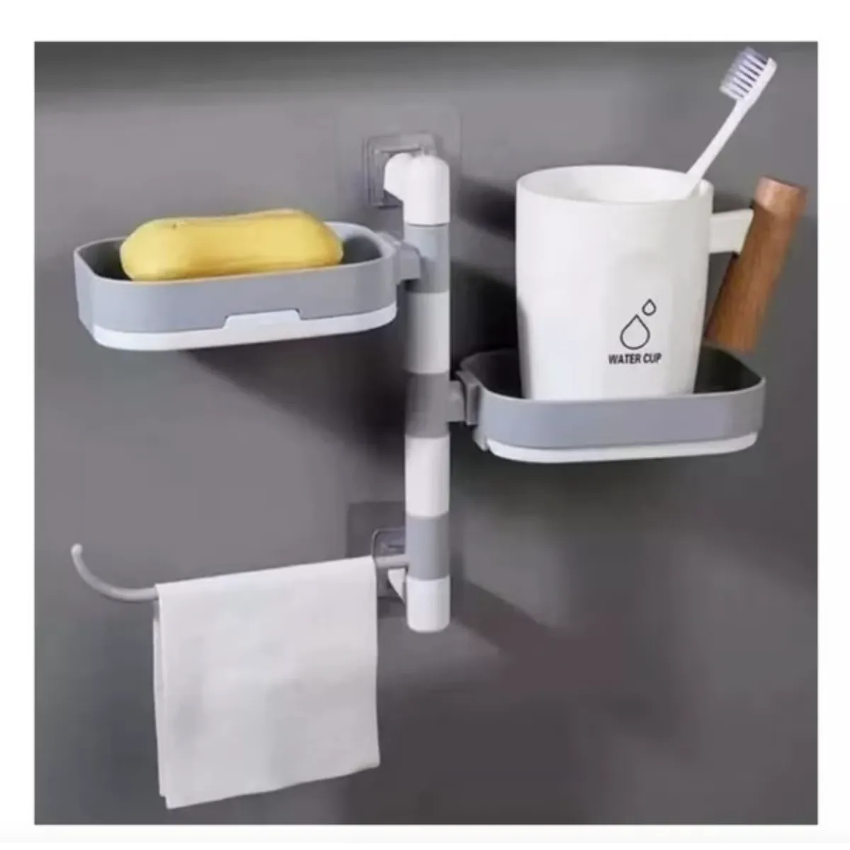 GENERICO - Organizador De Ducha Jabonera Toallas Giratoria Baño Repisa