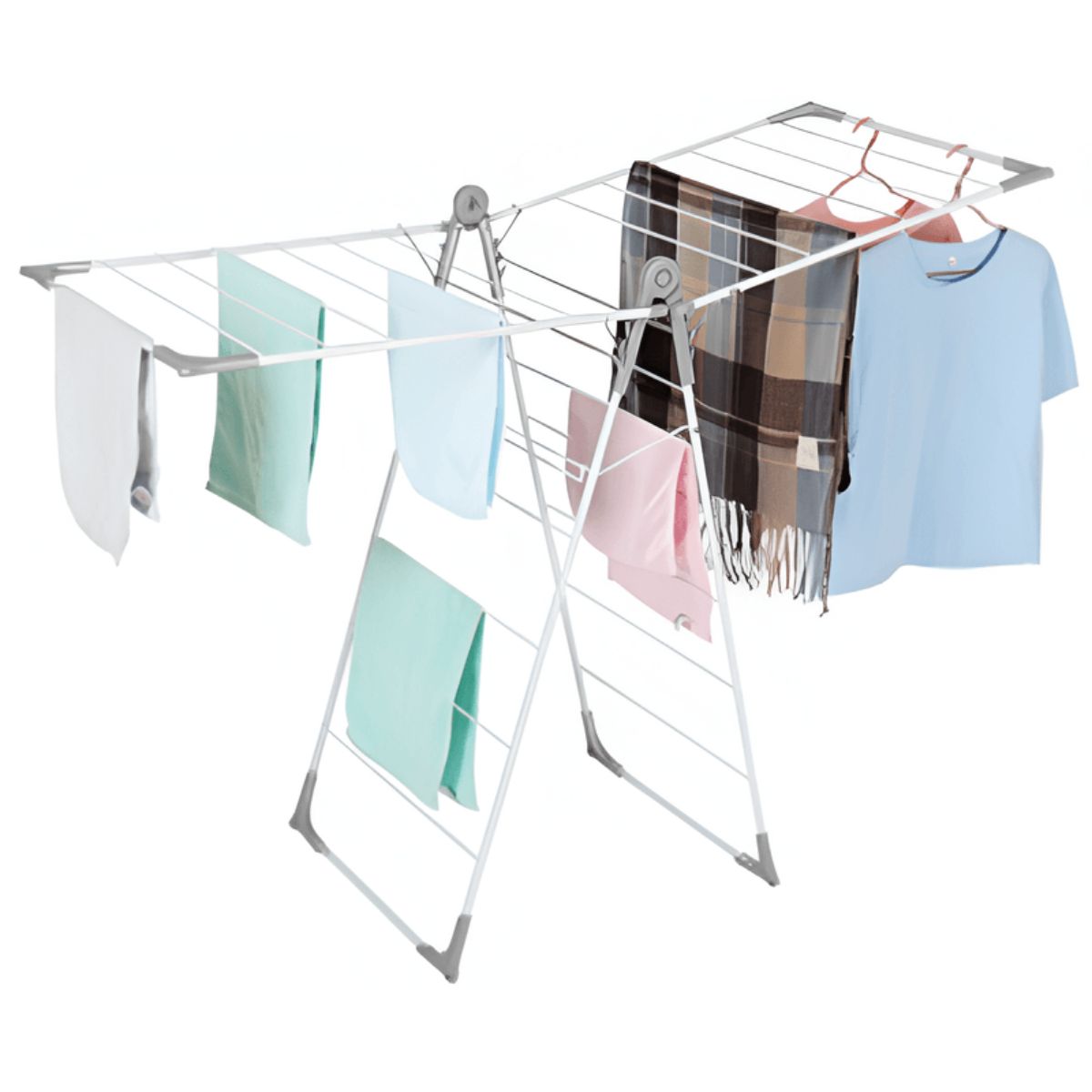 GENERICO - Tendedero de ropa plegable 139x57x100cm blanco Bighouse