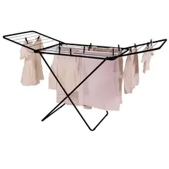 GENERICO - Tendedero de ropa plegable negro 174x70x95 cm Mor