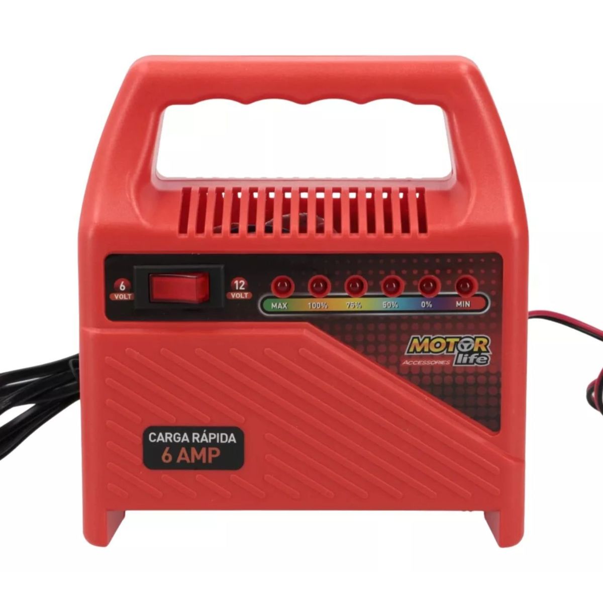 MOTORLIFE - Cargador De Bateria Auto Para 12V Y 6V Certificado Motorlife