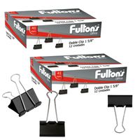 Sujetapapeles Metálicos Binder Clips Color Negro Pack 24