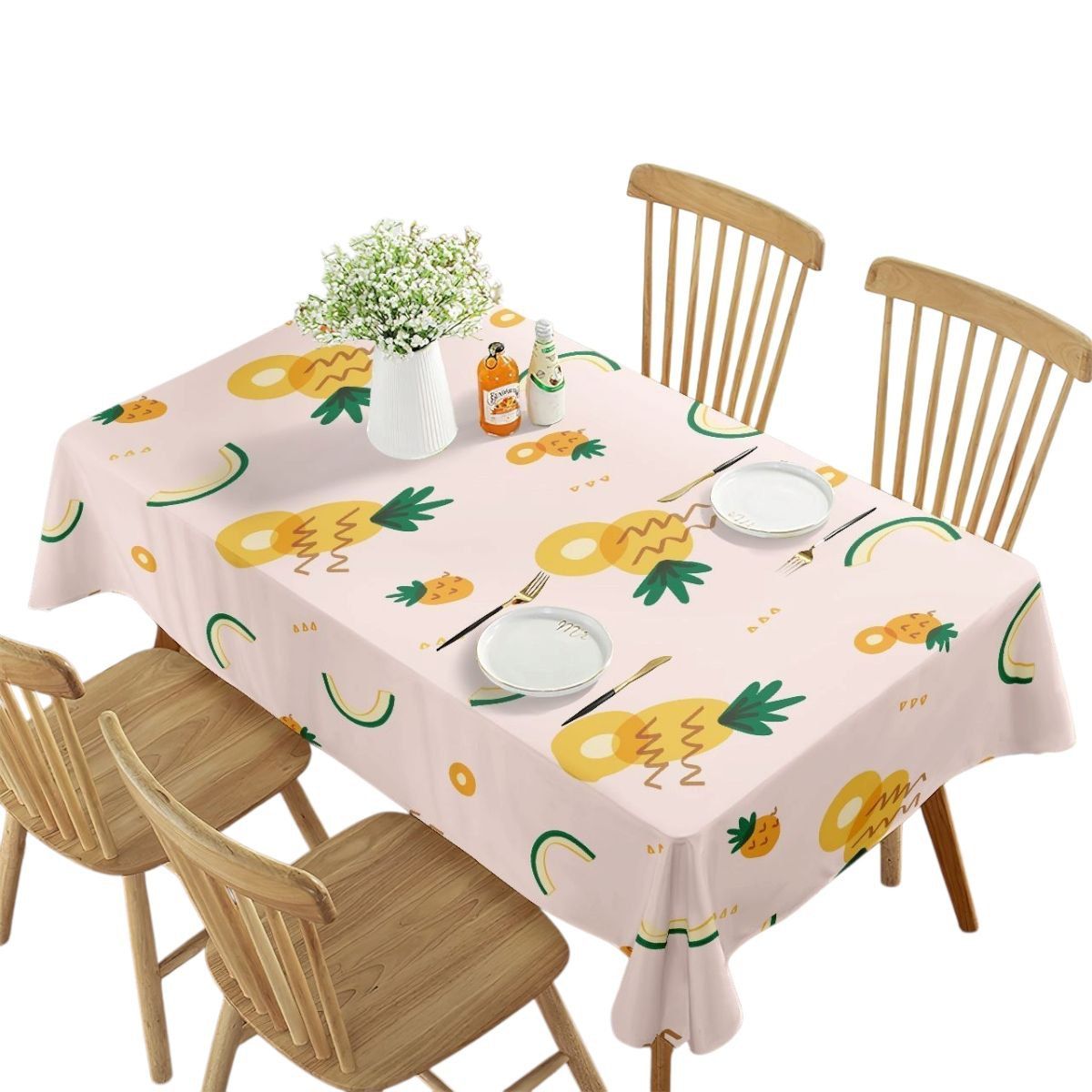 GENERICO - Mantel De Mesa Rectangular Impermeable Estampado Medida 140cm x 220cm