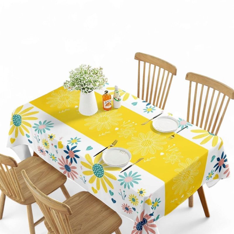 GENERICO - Mantel De Mesa Rectangular Impermeable Estampado Medida 140cm x 220cm