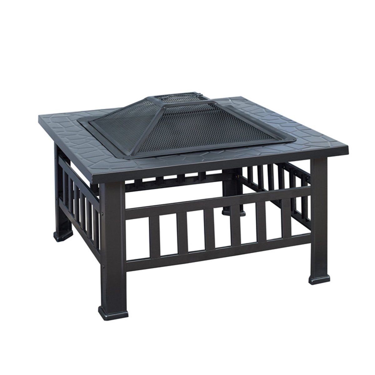 GENERICO - Brasero hierro 81x81x31.5cm Bighouse