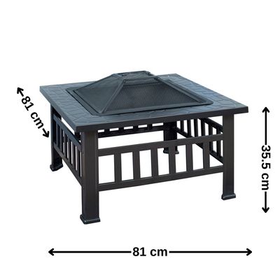 Imagen 2 del producto Brasero hierro 81x81x31.5cm Bighouse