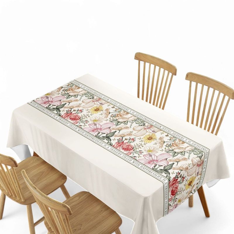 GENERICO - Mantel De Mesa Rectangular Impermeable Estampado Medida 140cm x 220cm
