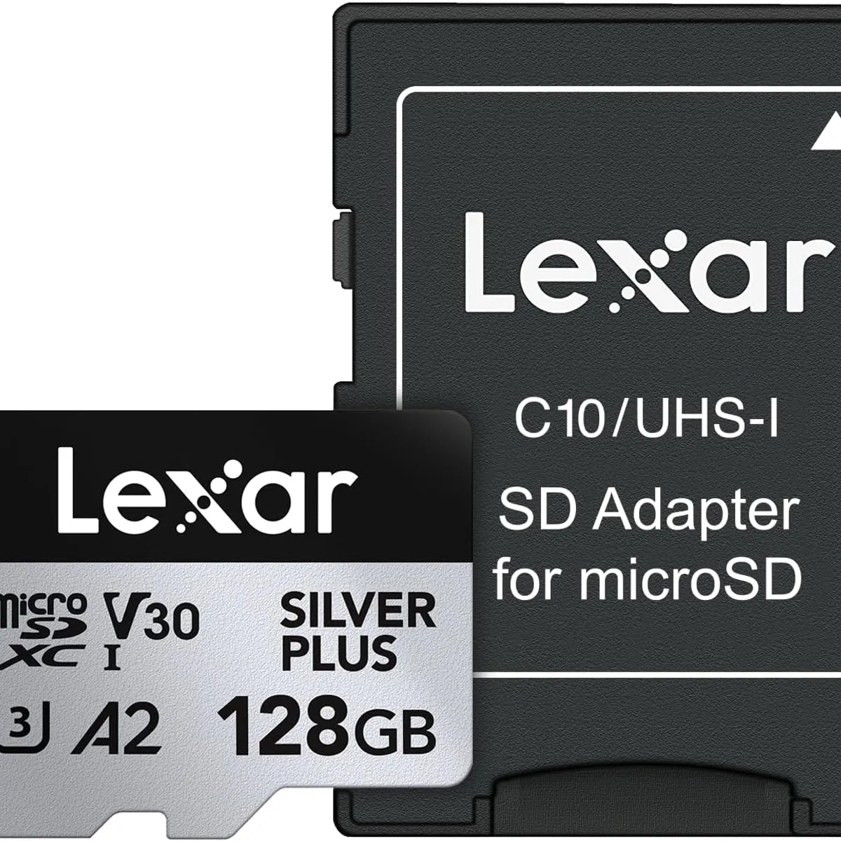 LEXAR - Tarjeta Lexar 128GB MicroSD SILVER PLUS C-10 UHS-I