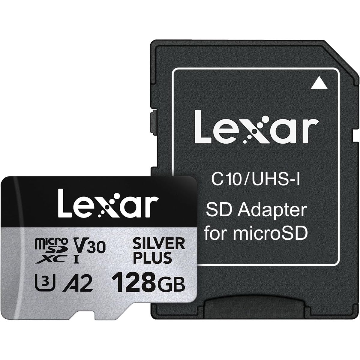LEXAR - Tarjeta Lexar 128GB MicroSD SILVER PLUS C-10 UHS-I