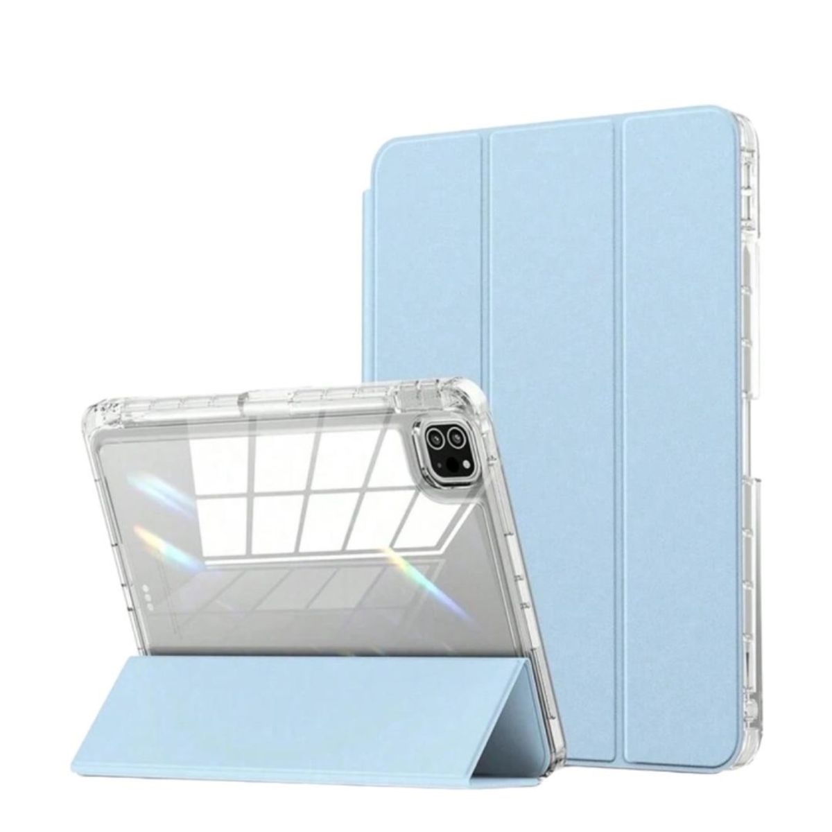 GENERICO - Carcasa Smart Cover Clear Para iPad A16 11th Gene Azul Claro