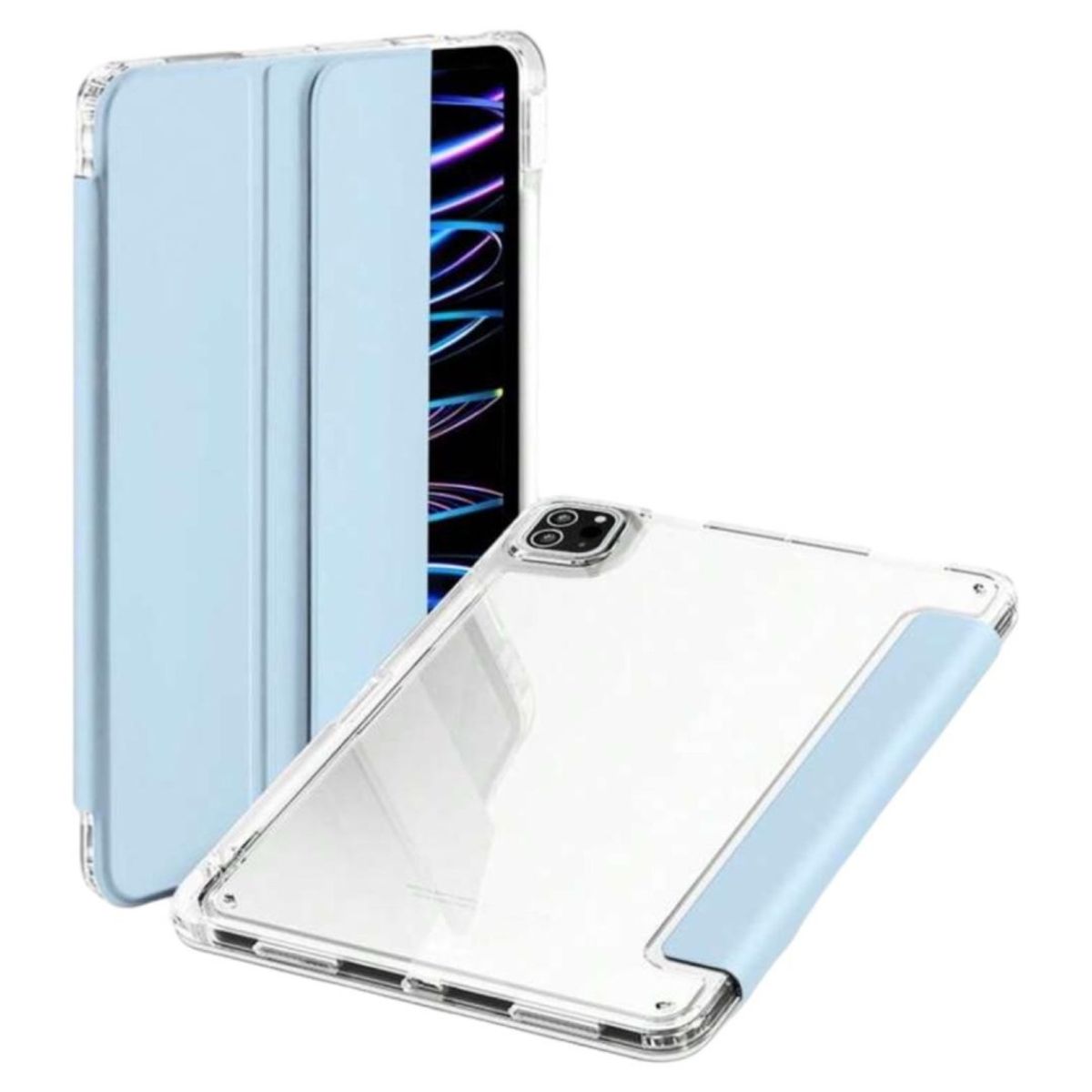 GENERICO - Carcasa Smart Cover Clear Para iPad A16 11th Gene Azul Claro