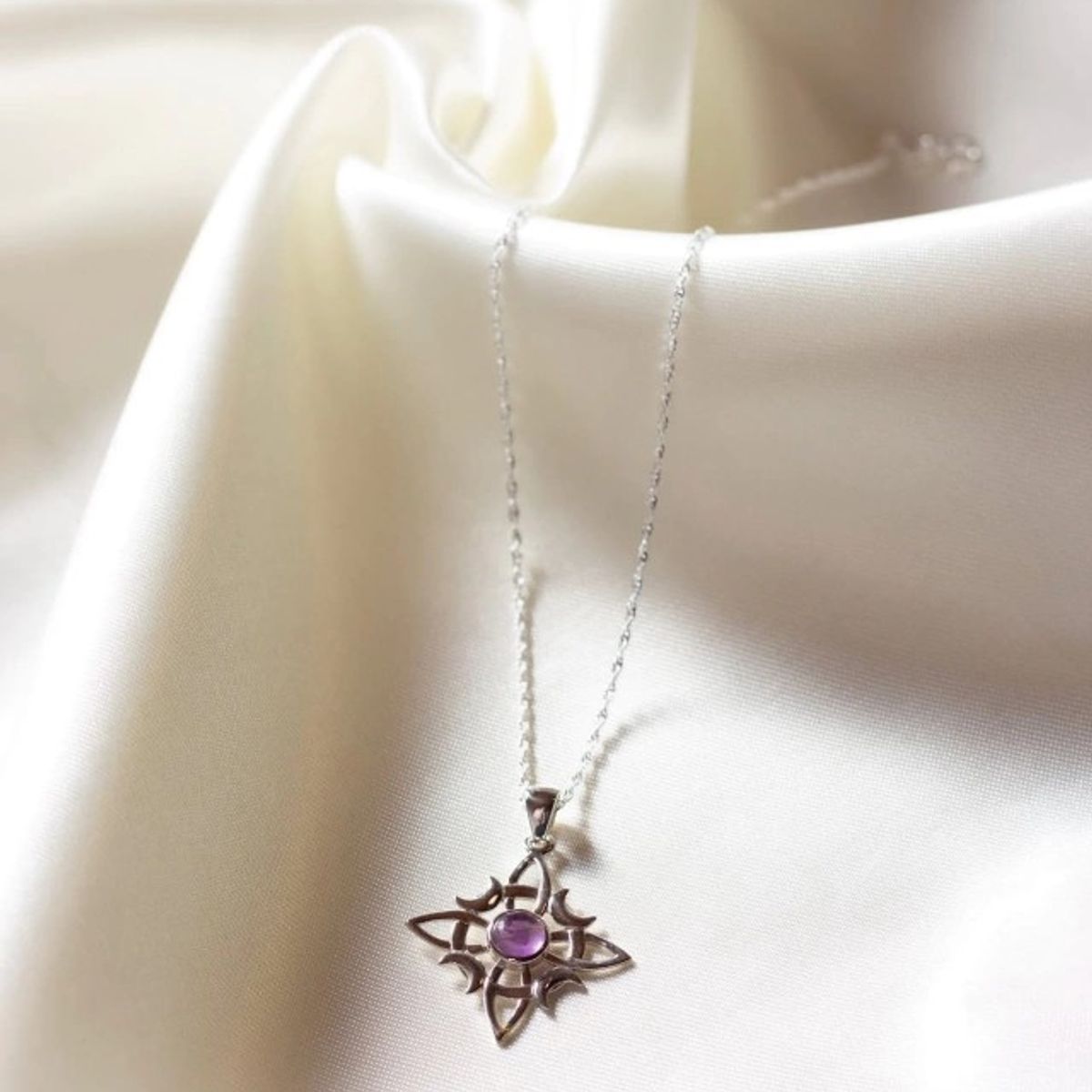 GENERICO - Nudo de bruja con piedra natural amatista big