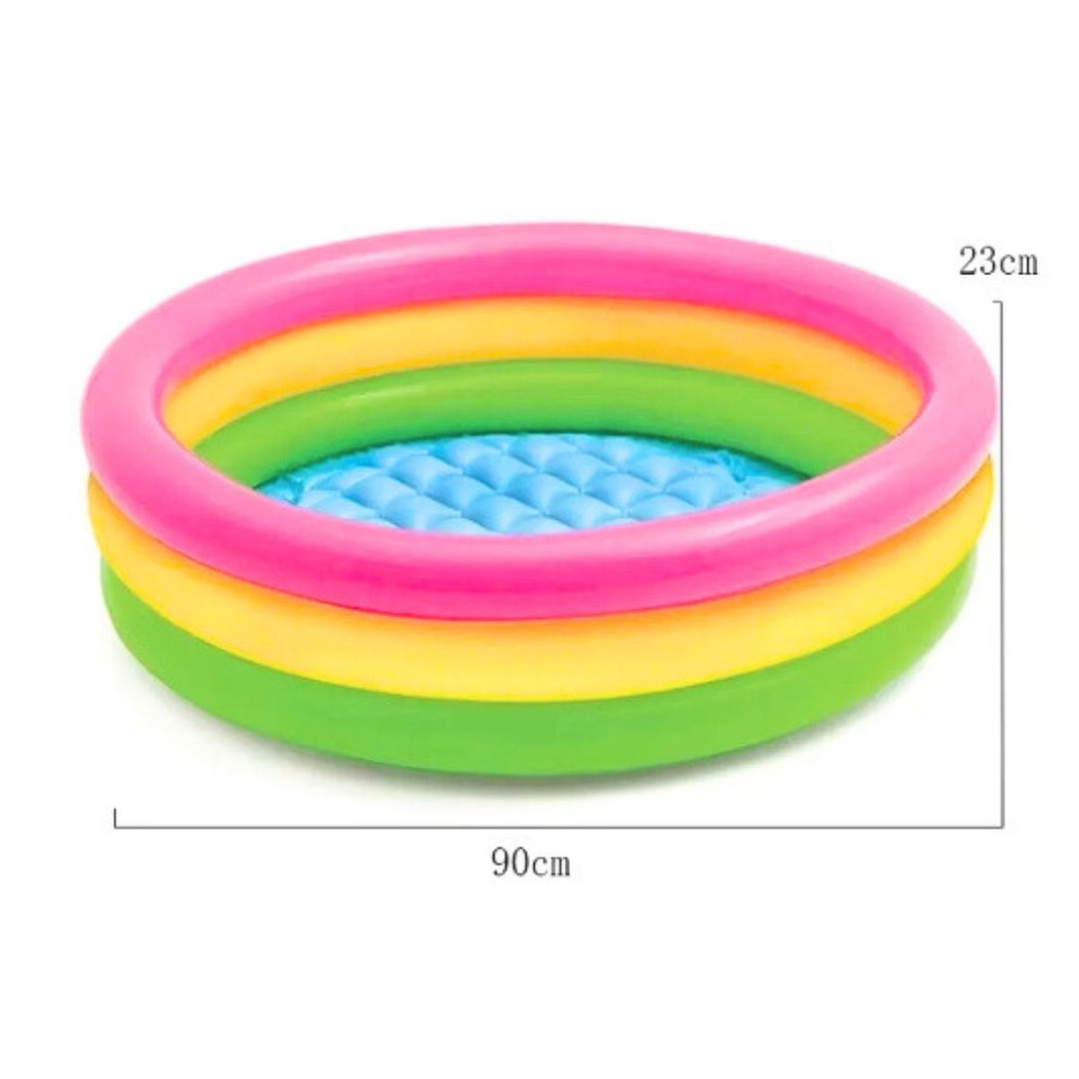 GENERICO - Piscina Inflable Infantil Redonda 90x23cm Con Fondo Acolchad