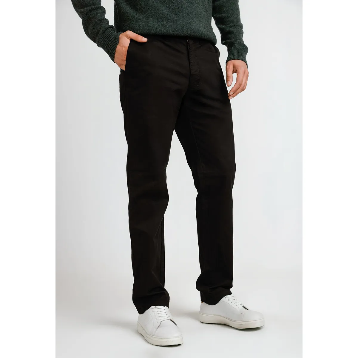 TRIAL - Pantalón Hombre Algodón Vinci Negro