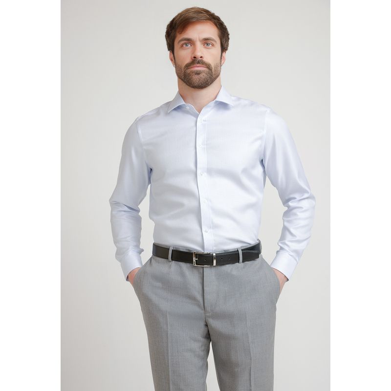 TRIAL - Camisa Hombre Formal Travel Celeste