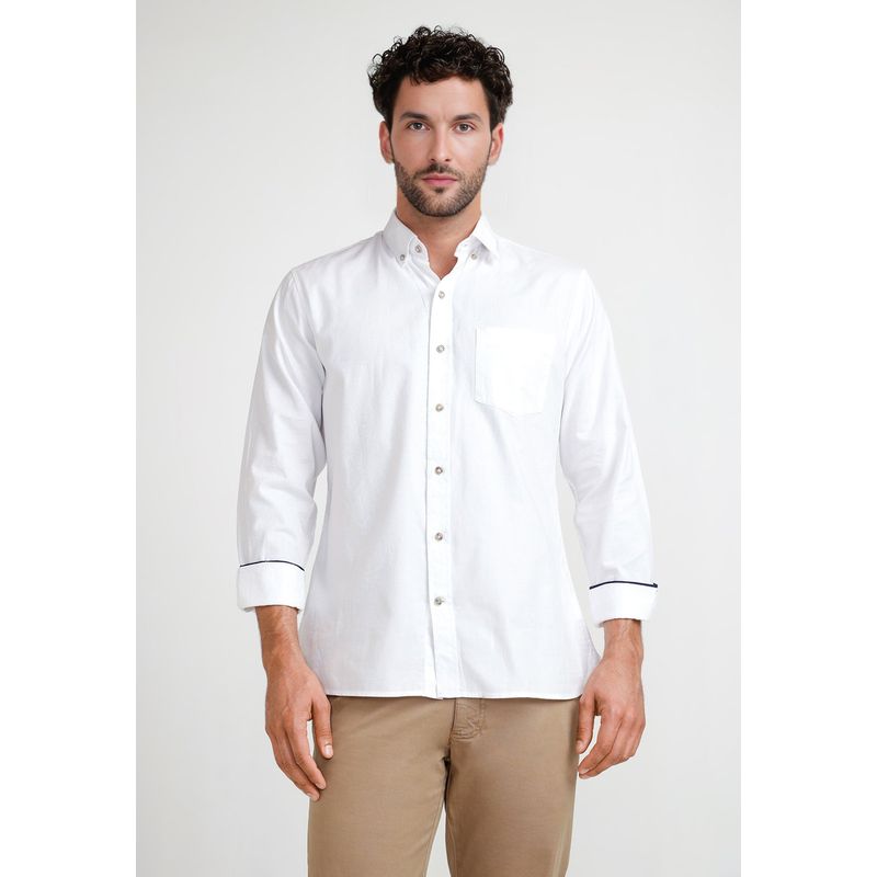 TRIAL - Camisa Oxford Hombre Blake Blanco