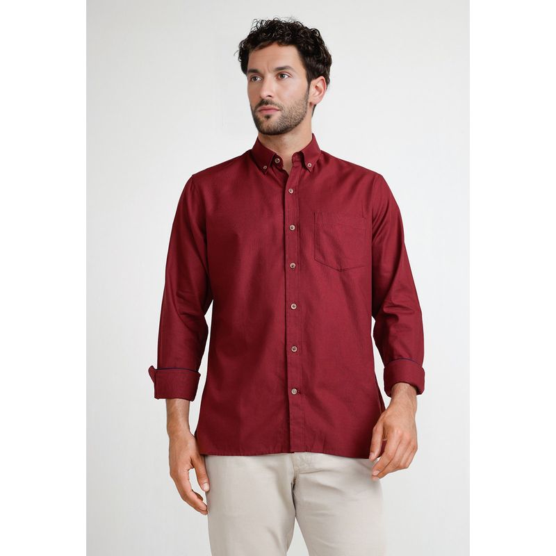 TRIAL - Camisa Oxford Hombre Blake Burdeo