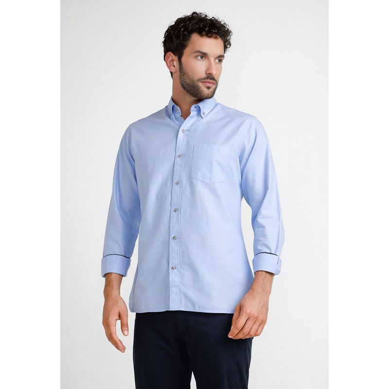 TRIAL - Camisa Oxford Hombre Blake Celeste